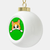 Boule En Céramique Illustration de chat mignon (Droite)
