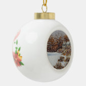 Boule En Céramique Image pittoresque des chalets ruraux dans la neige (Gauche)