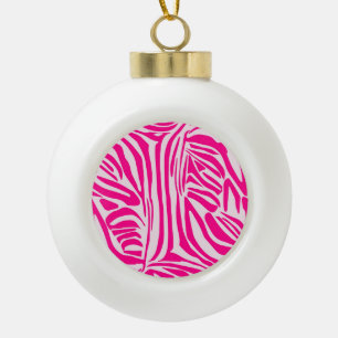 Boule En Céramique Impression zèbre rose