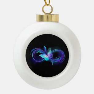 Boule En Céramique Infinité brillante avec papillon magique