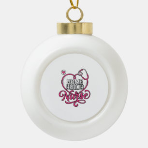 Boule En Céramique Infirmière à domicile Stethoscope rose Création de