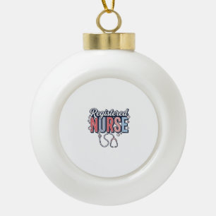 Boule En Céramique Infirmière diplômée modèle de t-shirt vintage vect