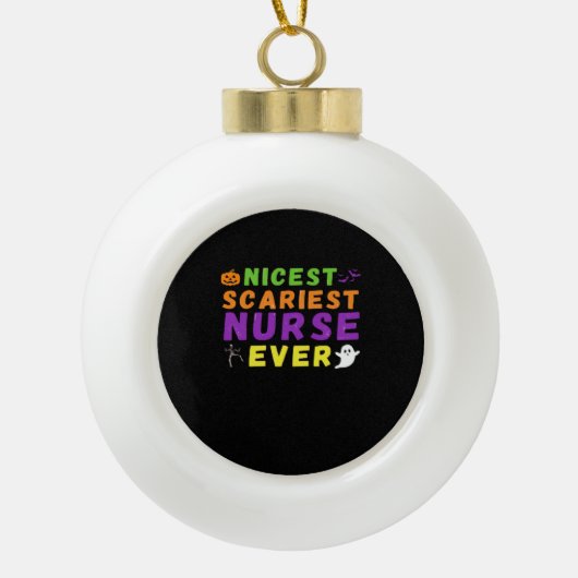 Boule En Céramique Infirmière la plus effrayante jamais drôle Hallowe (Devant)