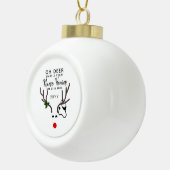 Boule En Céramique Infirmière Noël Stethoscope Reindeer Custom (Droite)