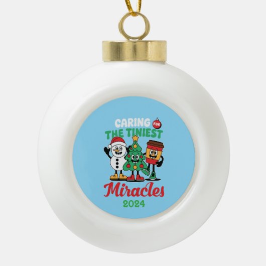 Boule En Céramique Infirmière Pédiatrique S'Occuper Des Miracles Les  (Devant)