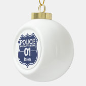 Boule En Céramique Iowa Police Department Shield 01 (Droite)