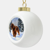 Boule En Céramique Irish Setter Let It Neige Christmas (Droite)