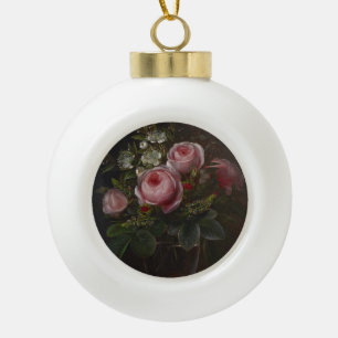 Boule En Céramique J.L. Jensen - Roses et arbres Anemones dans un ...