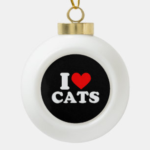 Boule En Céramique J'adore les chats - J'adore les chats J'aime les c