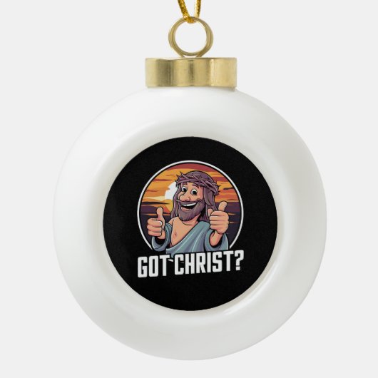 Boule En Céramique J'ai Buddy un Christ Noël Jésus Religieux (Devant)