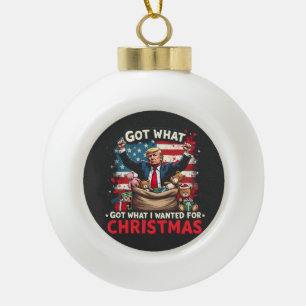 Boule En Céramique J'Ai Ce Que Je Recherché Pour Noël Trump Père Noël
