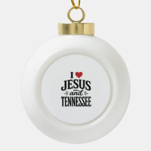 Boule En Céramique J'aime Jésus et Tennessee Vintage Design Chrétien