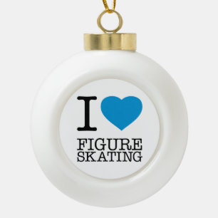 BOULE EN CÉRAMIQUE J'AIME LE PATINAGE ARTISTIQUE