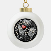 Boule En Céramique J'aime les monstres parce que les gens aiment les  (Devant)