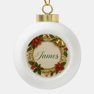 Boule En Céramique James Christmas Ornament – Personalized Gift Ball
