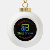 Boule En Céramique "JB Sims Show : Celebratory Holiday Orament" (Devant)