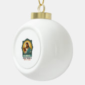 Boule En Céramique Jésus Code QR flou ne scannera pas Menu Humour Tec (Droite)