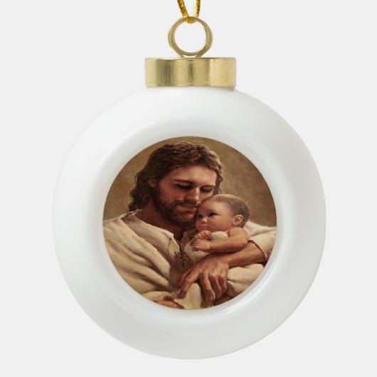 Boule En Céramique Jésus et l'enfant (Devant)
