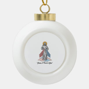 Boule En Céramique Jésus, j'ai confiance en toi, design de chemise vi