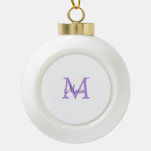 Boule En Céramique jeté simple minimal ajouter nom monogramme rose ro