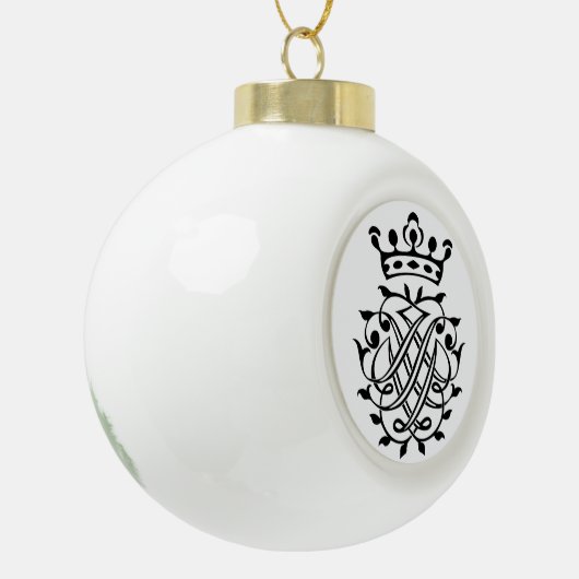 Boule En Céramique Johann Sebastian Bach Crest Monogramme Insignia (Gauche)