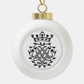 Boule En Céramique Johann Sebastian Bach Crest Monogramme Insignia (Devant)