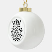 Boule En Céramique Johann Sebastian Bach Crest Monogramme Insignia (Droite)