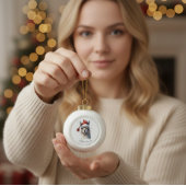 Boule En Céramique Joli Noël Alpaca, coutume