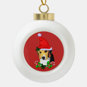 Boule En Céramique Joli Noël Beagle chiot