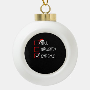 Boule En Céramique Joli Noël méchant patrimoine Kirghizistan