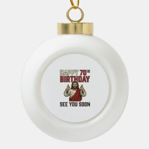 Boule En Céramique Joyeux 70e Anniversaire À Bientôt Vintage Shirt