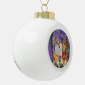 Boule En Céramique Joyeux couple Gnome Noël Ornament (Gauche)
