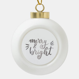 Boule En Céramique Joyeux et lumineux - argent