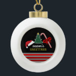 Boule En Céramique Joyeux et lumineux, Noël<br><div class="desc">Joyeux et brillant,  ornement de bal de Noël. Une décoration élégante et un cadeau parfait pour votre famille et vos amis.</div>
