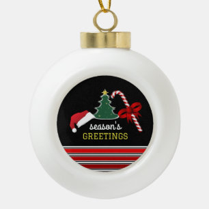 Boule En Céramique Joyeux et lumineux, Noël