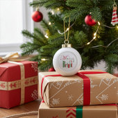 Boule En Céramique Joyeux et lumineux, rouge 'n vert