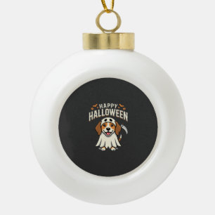 Boule En Céramique Joyeux Halloween Beagle Chien Design_1
