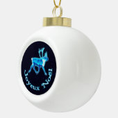 Boule En Céramique Joyeux Noё l - Caribou bleu (rennes) (Droite)