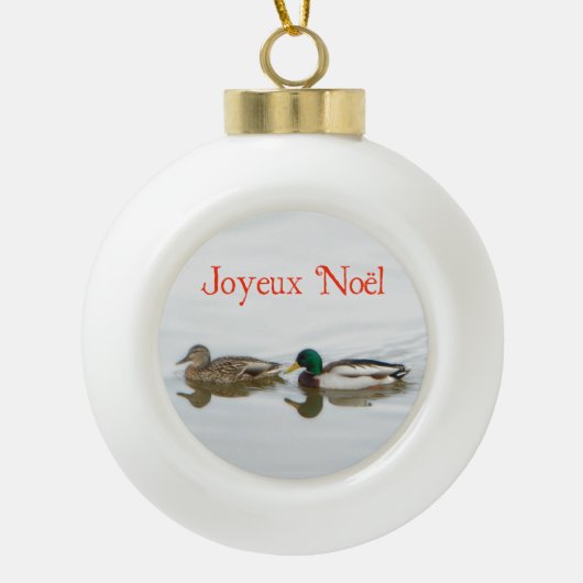 Boule En Céramique Joyeux Noё l - Majards (Devant)