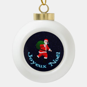 Boule En Céramique Joyeux Noё l - Père Noël