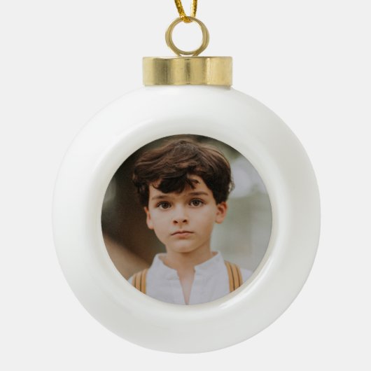 Boule En Céramique Joyeux Noël 3 Collage Photo Or (Devant)