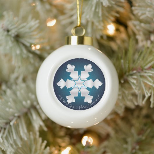 Boule En Céramique Joyeux Noël! Bonne année ! Flèche blanche (Arbre)