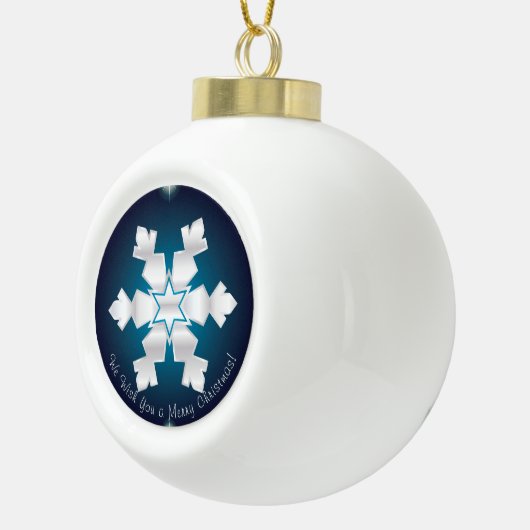 Boule En Céramique Joyeux Noël! Bonne année ! Flèche blanche C (Droite)