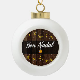 Boule En Céramique Joyeux Noël catalan, Estelades, fève Nadal