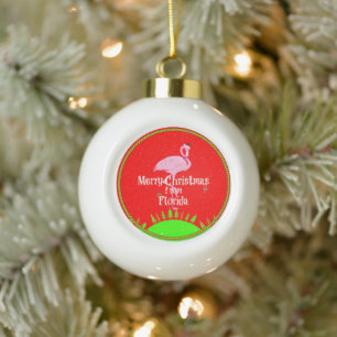 Boule En Céramique Joyeux Noël de Floride,