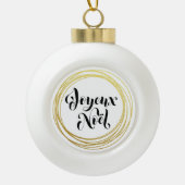 Boule En Céramique Joyeux Noël - Décoration d'arbre de Noël (Devant)