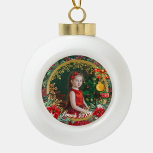 Boule En Céramique Joyeux Noël et Bonne Année Avec Amour