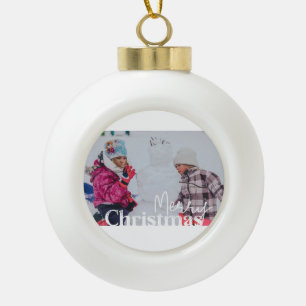 Boule En Céramique Joyeux Noël et ta photo