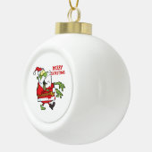 Boule En Céramique Joyeux Noël Zombie Père Noël (Droite)