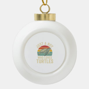 Boule En Céramique Juste un garçon qui aime les tortues Vintage Turtl
